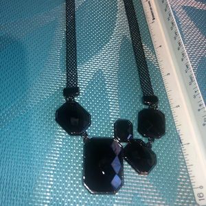 Black, chunky and mesh necklace